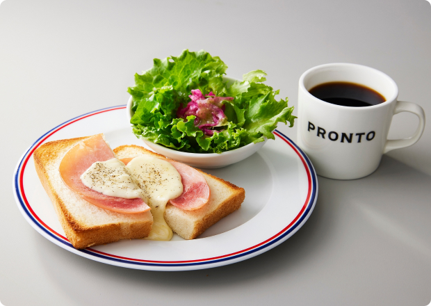 ハムチーズトースト+サラダ+下記のドリンク
