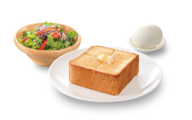 ゆで卵＆厚切りバタートースト + 珈琲 or 紅茶 or オレンジジュース
