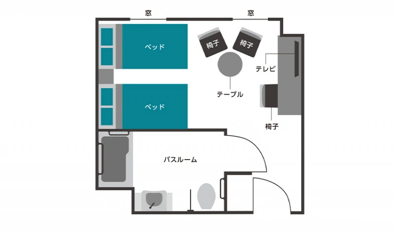 ユニバーサルツインの間取り