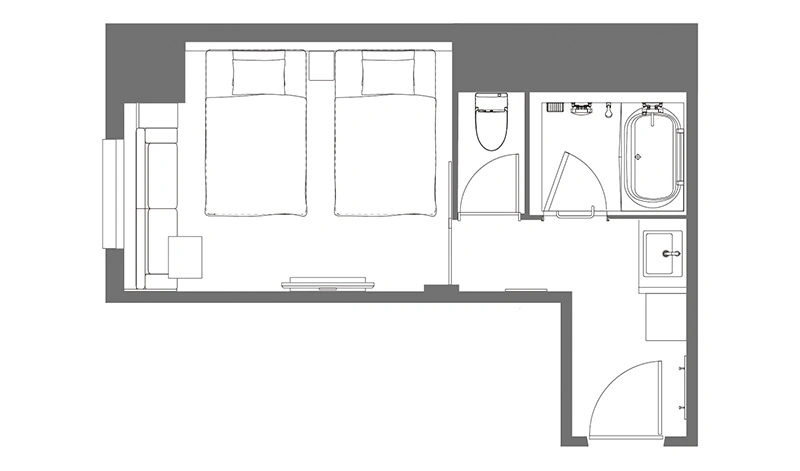 デラックスツインの間取り