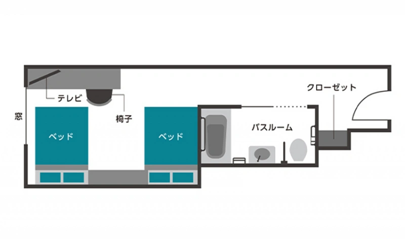スタンダードユニバーサルツインの間取り