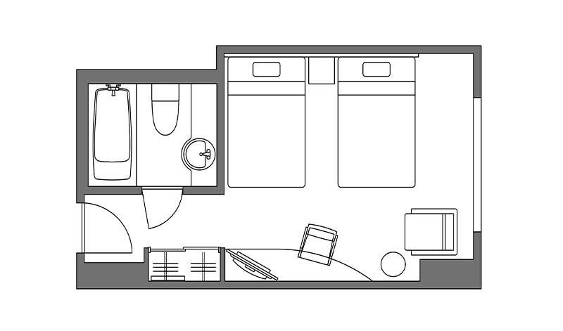 スタンダードツインの間取り
